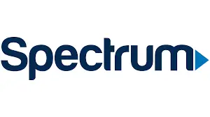 Spectrum logo: blue wordmark with a right-pointing blue triangle
